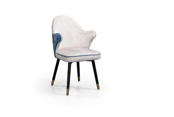 Silla 1x comedor tapizado sillón sala de estar club de televisión lounge asiento de tela piel silla