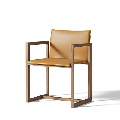 Silla 1x Comedor Tapizada Silla Salón de TV Lounge Club Cuero Textil Asiento Sillón
