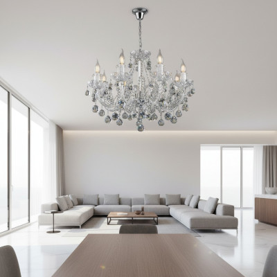 Estilo barroco lámpara de mesa candelabro luces de mesita de noche Bohemia bombilla