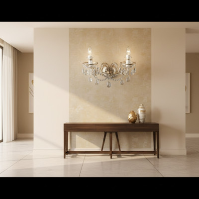 -Aplique de pared Bohemia Lámpara de pared Clásica Lámpara de pared de araña