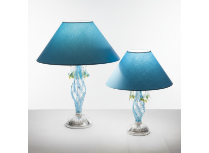 Lámpara de mesa lámpara de araña cristal lámpara azul