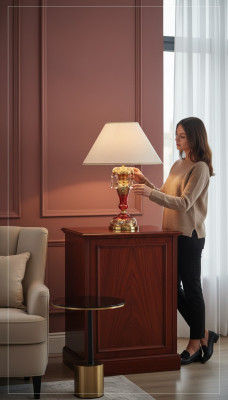 Lámparas de mesa clásicas Lámparas de pie Luces Lámparas de cristal Artículos nuevos