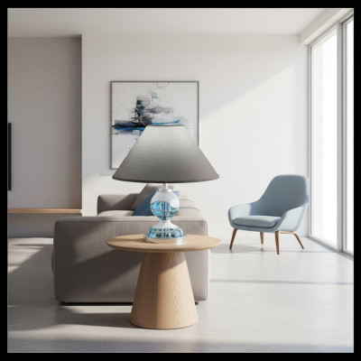 Lámpara de mesa de estilo antiguo, lámpara de corona, lámparas de cristal, luces, luz.