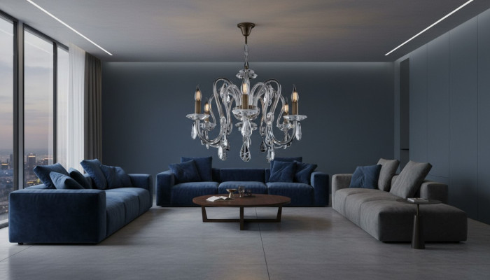 Candelabro de cristal Lámpara colgante Lámpara de techo Bohemia por lámpara