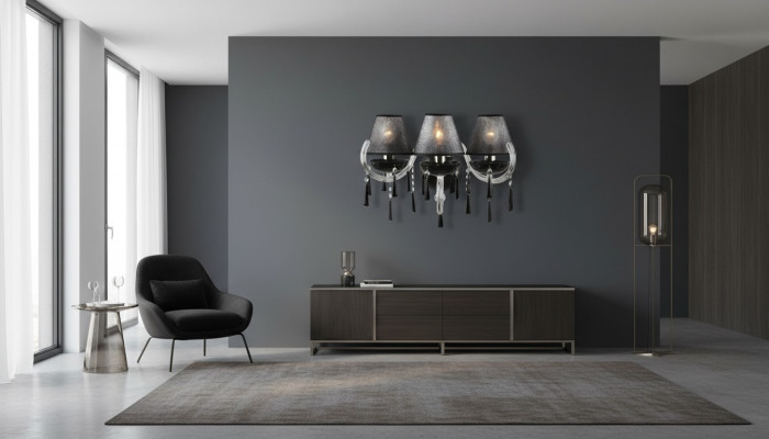 - Lámpara de pared clásica Bohemia aplique de pared Lámpara de pared doble de aplique de pared Nuevo