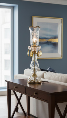 Lámpara de mesa de estilo antiguo, lámpara de mesa, luminaria, lámparas de cristal, candelabro.