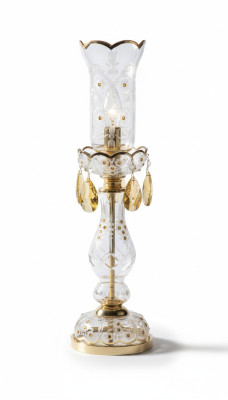 Lámpara de mesa de estilo antiguo, lámpara de mesa, luminaria, lámparas de cristal, candelabro.