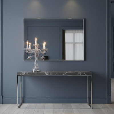 Estilo barroco lámpara de mesa candelabro luces de mesita de noche Bohemia