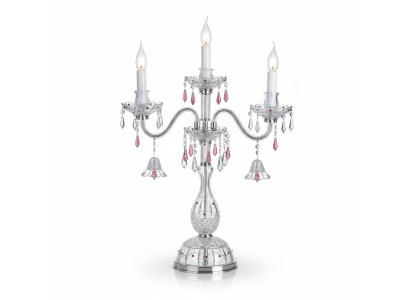 Estilo barroco lámpara de mesa candelabro luces de mesita de noche Bohemia
