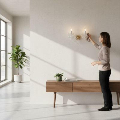 Aplique de pared Bohemia Luster Estilo antiguo Lámpara de pared Lámpara de pared Nueva