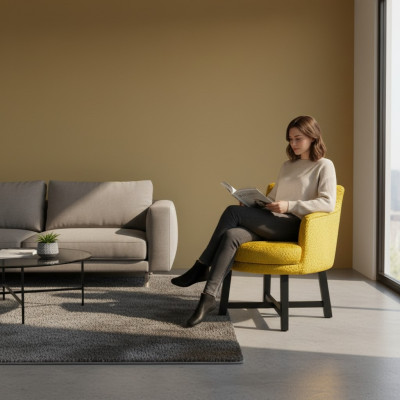 Sillón Sillón de club Sillón de salón Sillón de cóctel Textil Sillas de relax Silla Tela
