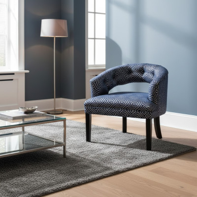 Gris-beige Sillones Chesterfield de lujo con reposabrazos, diseño de conjunto de 2 unidades.