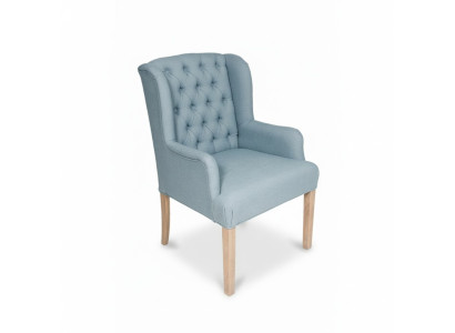 Silla de Chesterfield azul mobiliario del hotel asiento tapizado sillón de respaldo.
