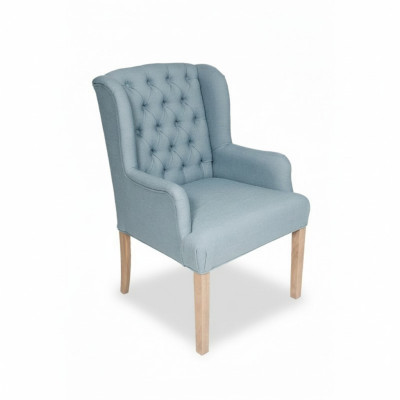 Conjunto de comedor Chesterfield, 2 sillones tapizados con respaldo.