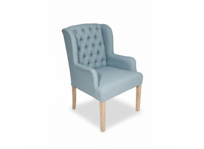 Conjunto de comedor Chesterfield, 2 sillones tapizados con respaldo.