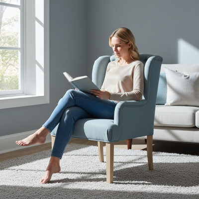 Sillas azules Chesterfield, elegantes sillones, mobiliario de hotel, silla tapizada, set de 6 unidades.