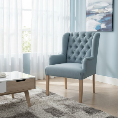 Sillón chesterfield azul juego de comedor grupo de sillas x8 sillones