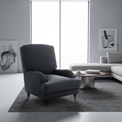 Sillón Club Lounge, diseñador de decoración, silla tapizada, sofá de 1 plaza, reláx y televisión.