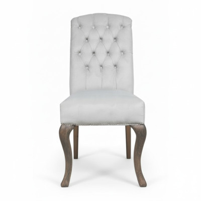 Chesterfield x4 Sillas tapizadas Set de diseño Sillas de tela Conjunto de lujo de 4 piezas