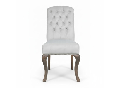 Chesterfield x4 Sillas tapizadas Set de diseño Sillas de tela Conjunto de lujo de 4 piezas