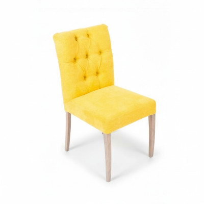 Conjunto de sillas Chesterfield amarillas exclusivas x6 Sillas tapizadas para el comedor.