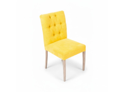 Sillas modernas de diseñador Chesterfield amarillas, conjunto de sillas elegantes tapizadas x10 piezas.