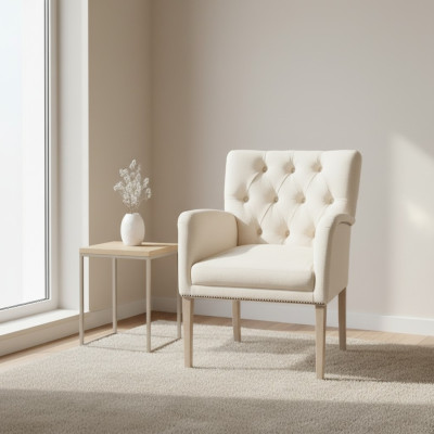 Diseño de silla Chesterfield, sillas de hotel, conjunto de tapicería de tela de 2 piezas, nuevo acolchado.