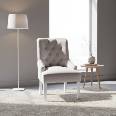 Sillas Chesterfield grises con cojín de golpeador, diseño elegante, juego de sillas de hotel x6 grupo.