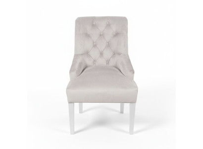 Sillas Chesterfield grises con cojín de golpeador, diseño elegante, juego de sillas de hotel x6 grupo.