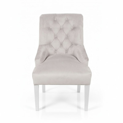 Sillas Chesterfield de diseñador gris Juego de 10 sillas tapizadas de tela individuales