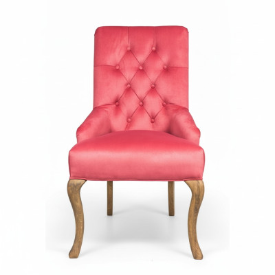 Silla de diseño Chesterfield roja de lujo con tapizado de cuero para taburetes de bar.