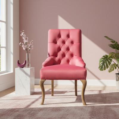 Diseño de sillas Chesterfield de hotel tapizadas en textil grupo de 2xset.