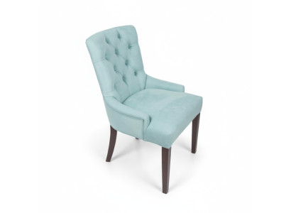 Conjunto de sillas Chesterfield azul claro modernas para comedor Conjunto de 8 sillas de comedor.