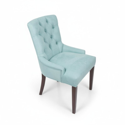 Conjunto de sillones Chesterfield azul claro moderno con diseño de sillas de diseño lujosas