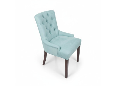 Conjunto de sillones Chesterfield azul claro moderno con diseño de sillas de diseño lujosas