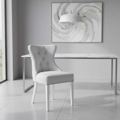 Set de sillas de diseñador x8, sillas de respaldo de cuero tapizadas, sillas para restaurante muebles.