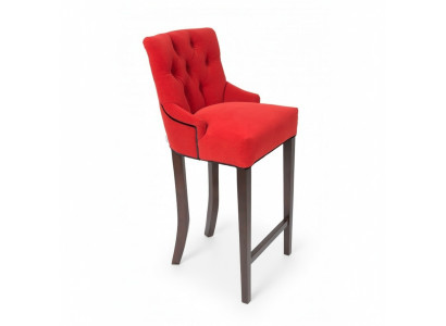 Taburete de bar Chesterfield rojo exclusivo Sillón de bar taburete de salón Muebles de asiento