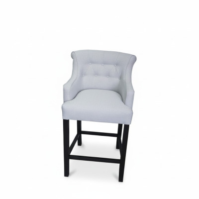Diseñador x4 taburetes de bar Chesterfield gris Juego de sillas de diseñador Sillones tapizados