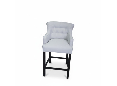 Diseñador x4 taburetes de bar Chesterfield gris Juego de sillas de diseñador Sillones tapizados