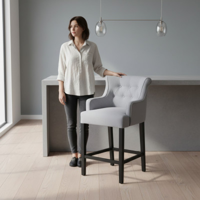 Chesterfield conjunto de sillones para comedor, grupo de sillas 6x silla de respaldo.