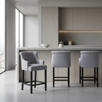 Chesterfield conjunto de sillones para comedor, grupo de sillas 6x silla de respaldo.