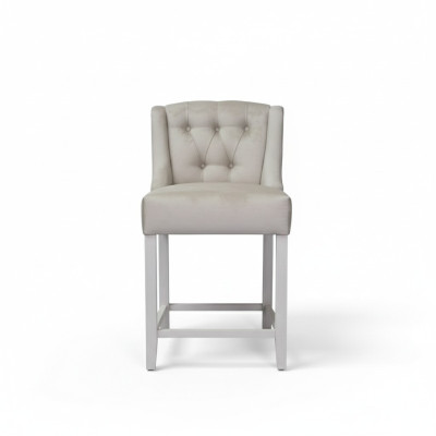 Taburetes de bar Chesterfield marrones modernos de lujo, asientos de diseñador x8.