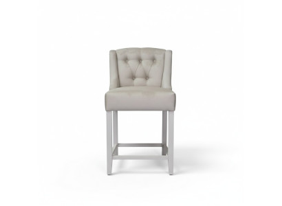 Taburetes de bar Chesterfield marrones modernos de lujo, asientos de diseñador x8.