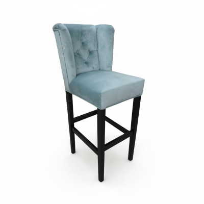 Taburete azul 2 piezas Set Taburetes de tela Taburetes de bar Silla de bar Sillas Chesterfield