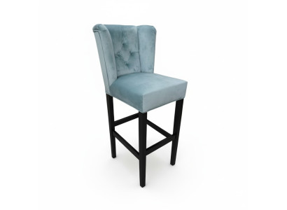 Taburete azul 2 piezas Set Taburetes de tela Taburetes de bar Silla de bar Sillas Chesterfield