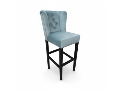 Taburetes de bar Chesterfield azules, juego de 4 sillas de bar, sillas de bar diseño.