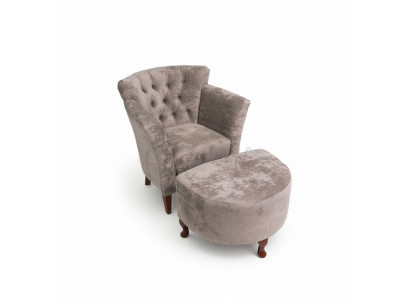 Taburete Reposapiés Taburete auxiliar Otomana Banco Chesterfield Tapizado Asiento Nuevo