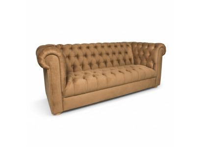 Sofá de tres plazas, tapizado, diseño sofá Chesterfield, sofás de cuero.
