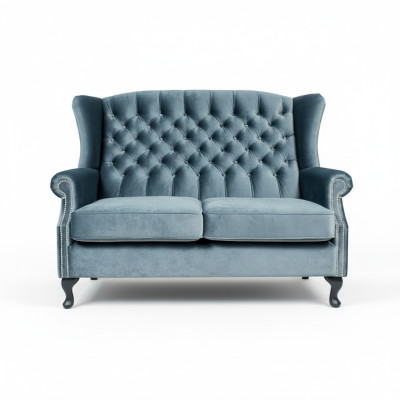 Sofá de 2 plazas Chesterfield, diseño acolchado de lujo, sofás, sillón de orejas.