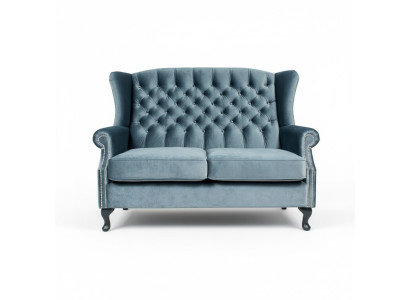 Sofá de 2 plazas Chesterfield, diseño acolchado de lujo, sofás, sillón de orejas.
